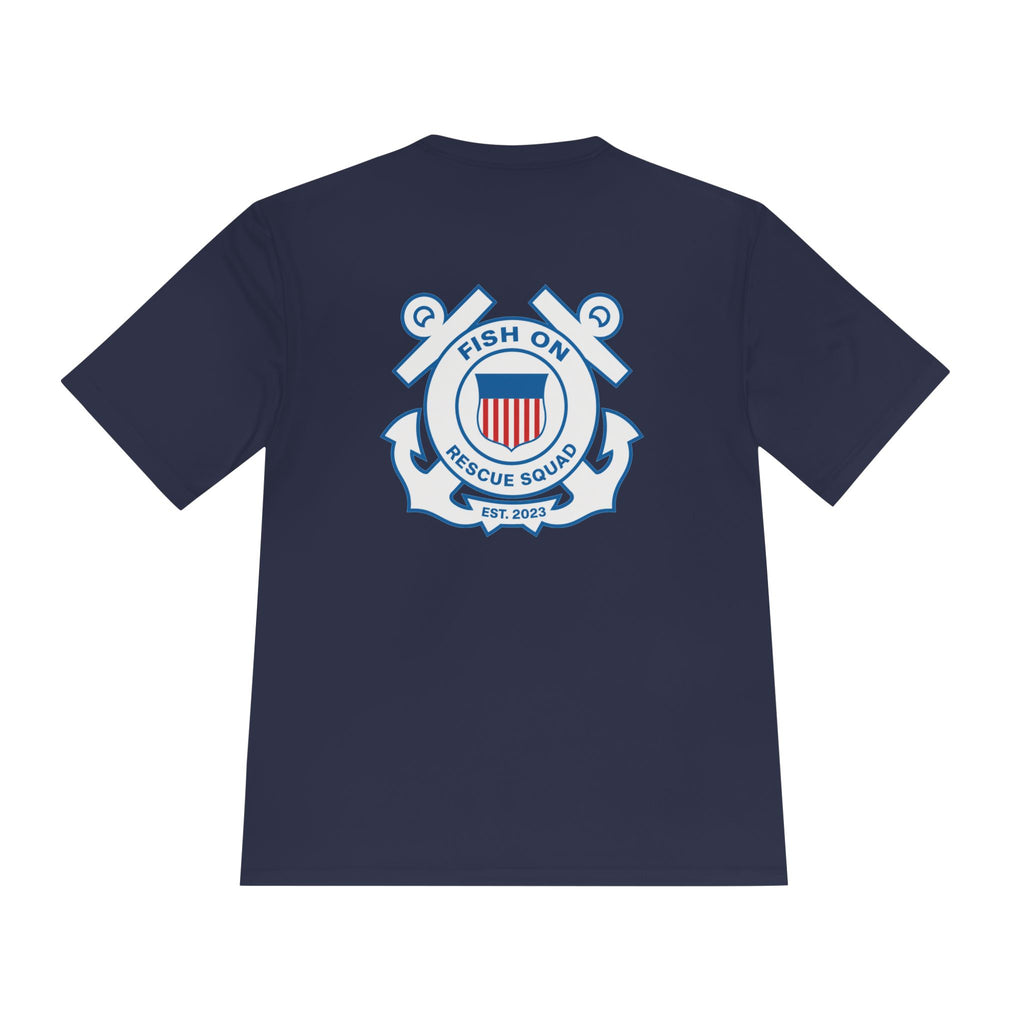 Fish On Performance Tee — Fishing Rescue Squad Moisture-Wicking Shirt