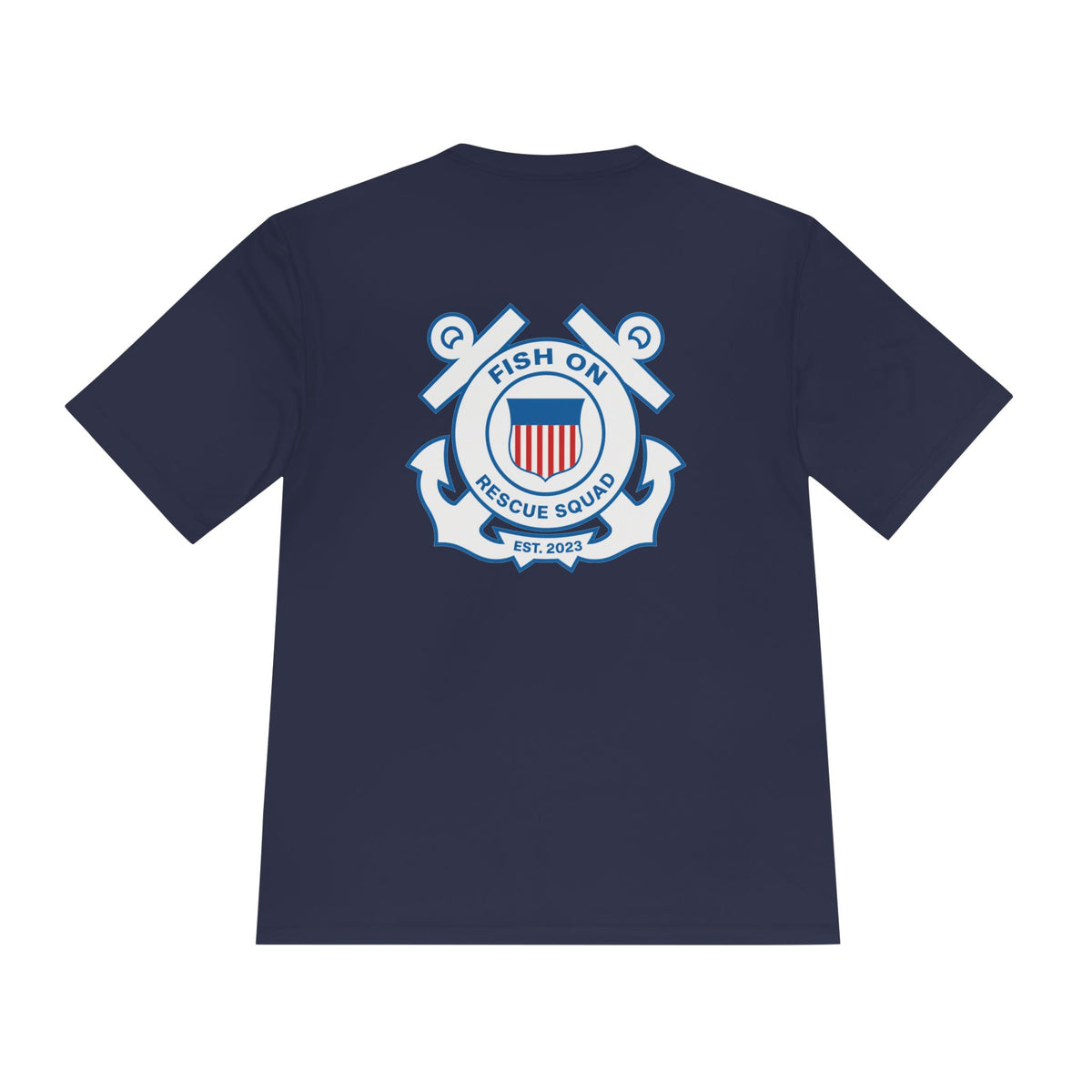 Fish On Performance Tee — Fishing Rescue Squad Moisture-Wicking Shirt