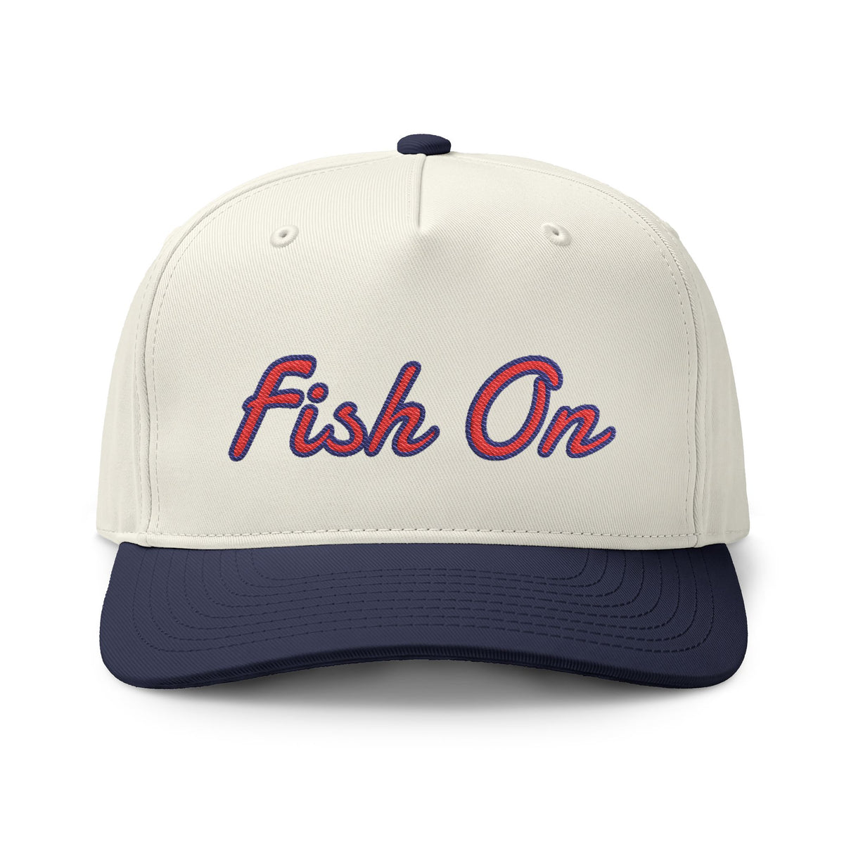 Fish On Embroidered Two-Tone Baseball Cap