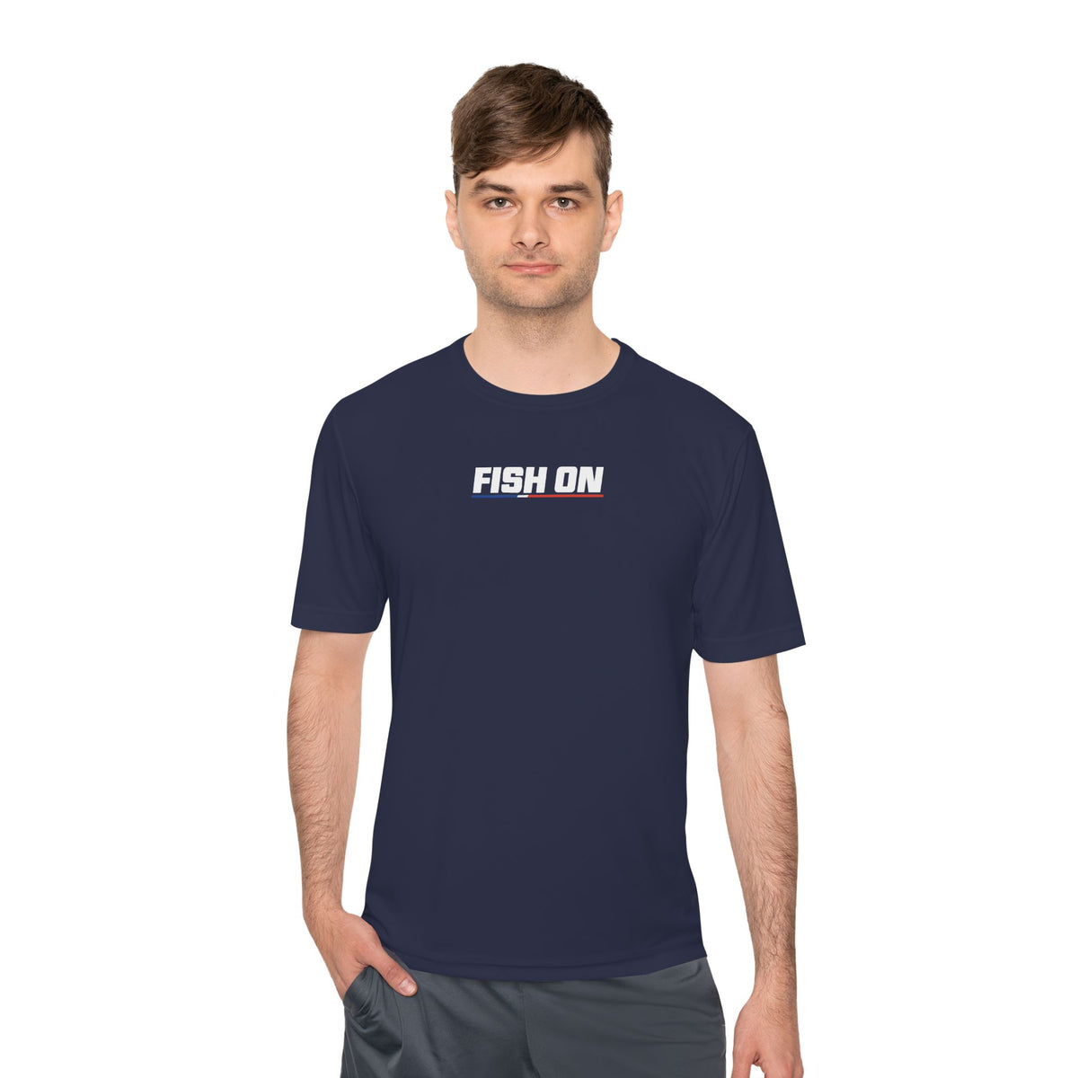 Fish On Performance Tee — Fishing Rescue Squad Moisture-Wicking Shirt