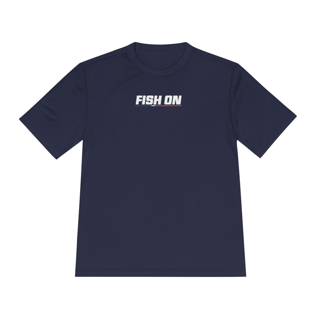 Fish On Performance Tee — Fishing Rescue Squad Moisture-Wicking Shirt