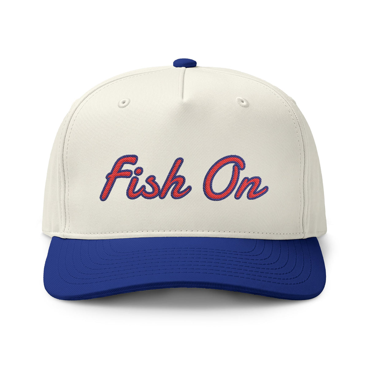Fish On Embroidered Two-Tone Baseball Cap